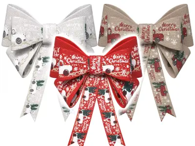 Christmas Bow Ribbon Collection 3D Model Pack