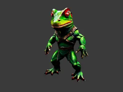 Iguana Man Low-poly 3D model buy