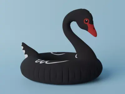 Black Swan Pool Float  3D model