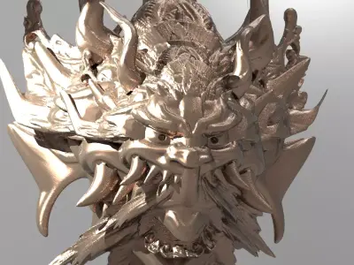War God Baroque Mask 5 3D model