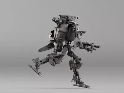 S00010 Advanced Military Combat Mech 3D print model
