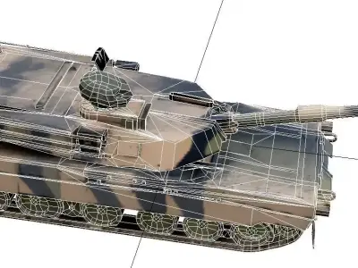 Leopard 2A7 Tank Low Poly Modern Main Battle Tank Low-poly 3D model