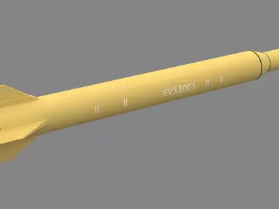 Ghadr-110 Iranian Ballistic Missile Low-poly 3D model