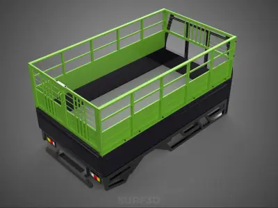 TRAY UTE PICKUP CAGE FLATBED TRUCK CARGO WAGON VAN LORRY BAKKIE 3D model