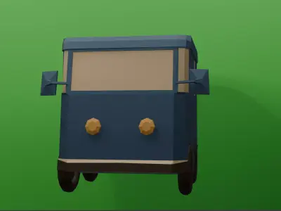 minibus Low-poly 3D model