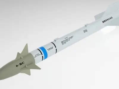 Aim-9 SideWinder Low-poly 3D model