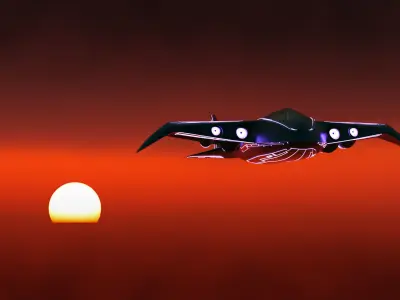 Luxury Cargo Plane Low-poly 3D model