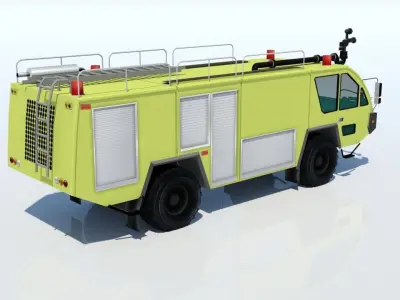 Rosenbauer panther 4x4 old model low poly ARFF Low-poly 3D model