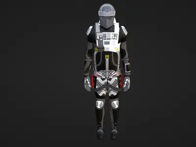 Robot Soldier - Assault Soldier Low-poly 3D model 24