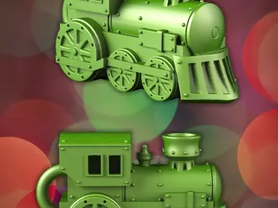 christmas train 3D print model