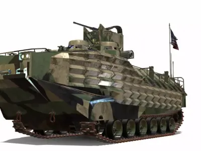 AAV7A1 U S MARINE Low-poly 3D model