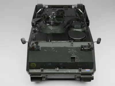 Game-Ready Armored Military Tank Low Poly PBR Low-poly 3D model