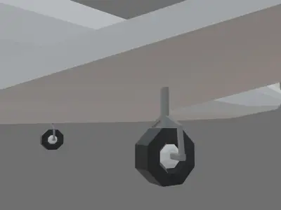 Low Poly Plane 01 Low-poly 3D model
