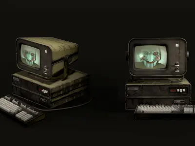 PC - Dialogue computing complex Free low-poly 3D model