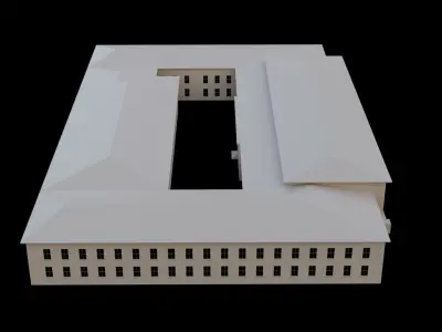 Building No2 Low-poly 3D model