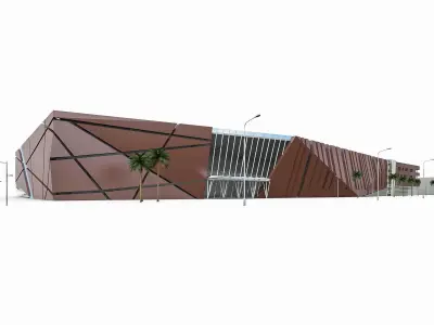Shopping Mall 01  Low-poly 3D model