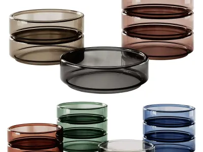 Stack Modular Glass Coffee Table by Billiani 3D model