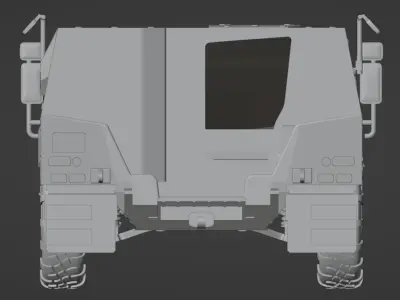 Scalable Boxer armored fighting vehicle without modules 3D print model