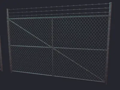 Fence Low-poly 3D model