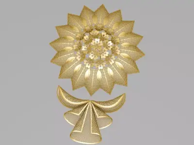 Big flower main service part 3D print model