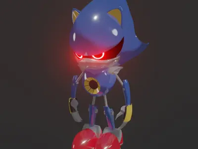 Metal Sonic-sonic menia style Free 3D model