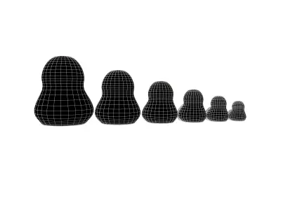 Matryoshka Duck Decoration V1 002 Low-poly 3D model