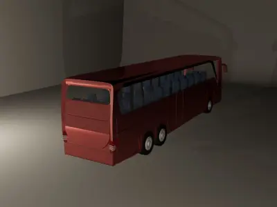 High poly bus 3D model