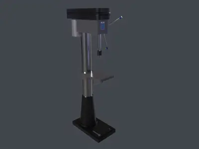 VERTICAL DRILL MACHINE TOOL Low-poly 3D model