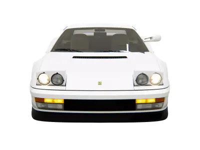 Ferrari 512 Testarossa 1986 Low-poly 3D model