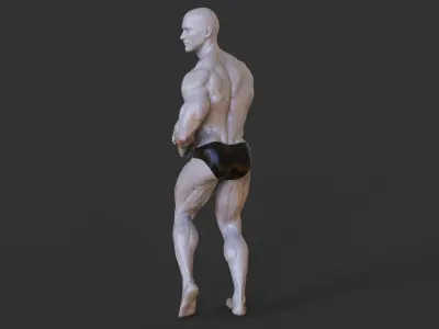 Bodybuilder Pose 3D print model 3