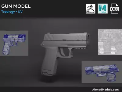 Glock 19 Gen 5 Gun 3D model  3D model