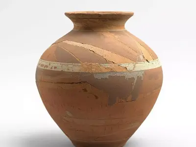 Ancient Egyptian Pottery Pot 3D Model Analysis Low-poly 3D model purchase