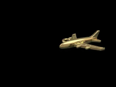 Plane necklace 3D model