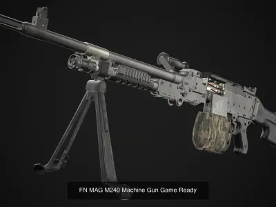 FN P90 Five-seveN SCAR-H SCAR-L M240 Bundle 3D Model Pack