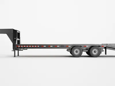 Gooseneck Trailer 01 3D model
