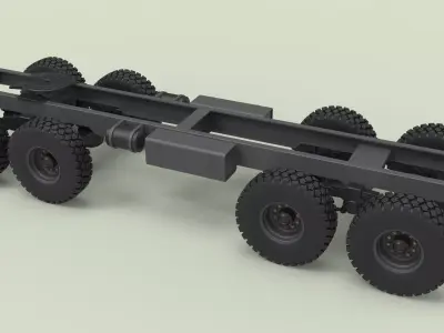 Chassis 8x8 for truck 3D model