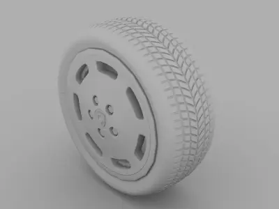 Porsche Wheel 3D model Subdivision ready