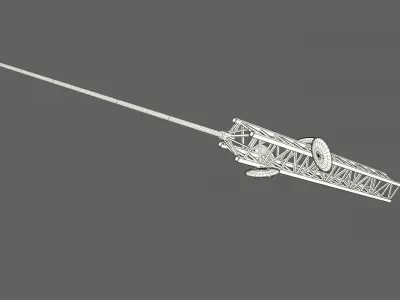 Mars KitBash - Antena Low-poly 3D model