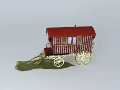 Romany Wagon READING Style Amended Free 3D model