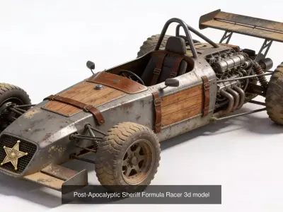 Post Apocalyptic  Military Sand Buggy Collection 3D Model Pack