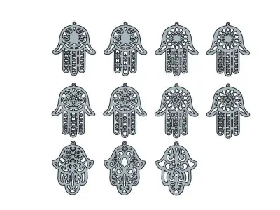 hamsa pendant collection  3D print model