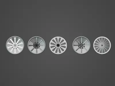 fan and air condition 3D model