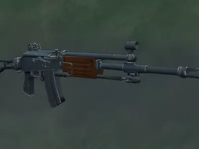 Assault Rifle Galil Arm 556 - Asset Free low-poly 3D model