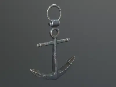 PBR Anchor Low-poly 3D model
