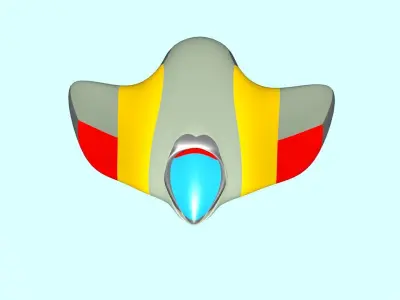 Spaceship pill Low-poly 3D model