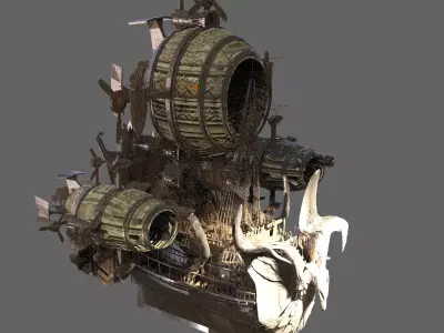 Fantasy Balloon Airship 3D model