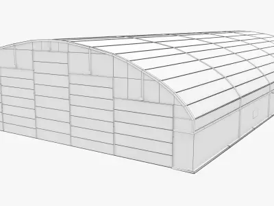 Aircraft Maintenance Hangar Low-poly 3D model
