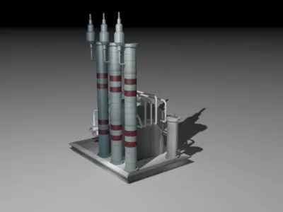 Oil Refinerie 3D model