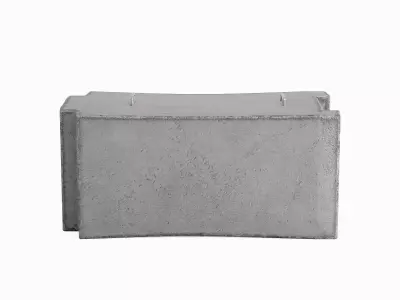 Concrete Traffic Barrier 04 Low-poly 3D model