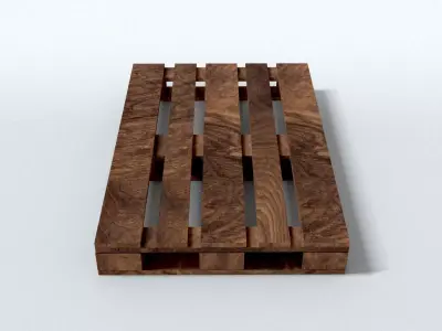 laos Wood Pallet Low-poly 3D model